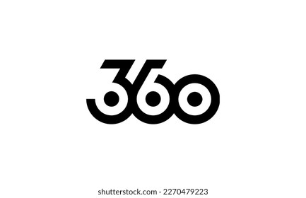 Creative 360 number simple design