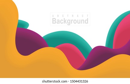 Creative 3D Abstract Background. Paper Cut Wave Style. Designed for web, banner, background, wallpaper, flyer, poster, presentation, template, layout, backdrop, etc. Suitable for your business.