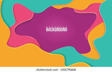 Creative 3D Abstract Background. Paper Cut Wave Style. Designed for web, banner, background, wallpaper, flyer, poster, presentation, template, layout, backdrop, etc. Suitable for your business.