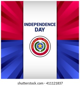Creative 3d background Paraguay independence day