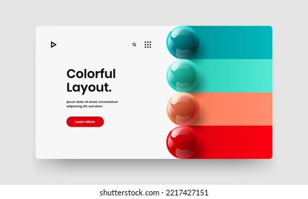 Creative 3D balls book cover layout. Unique corporate identity vector design illustration.