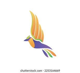 Creative 3d Bird Logo Design