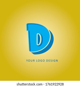Diseño creativo de logotipos de letras 3D con formas y sombras | Alfabeto