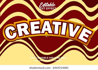 CREATIVE 3D EDITABLE TEXT EFFECT VECTOR FILE