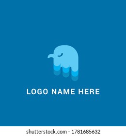 Creative 3D Elephant Logo Design With Shadow  