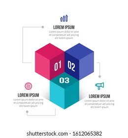 Creative 3D infographic for business data visualization