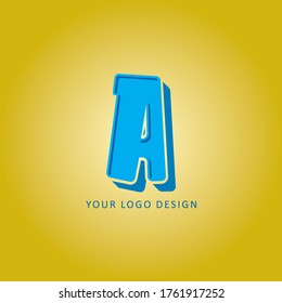 Creative 3D A Letter Logo Design With Shapes and Shadow | Alphabet
