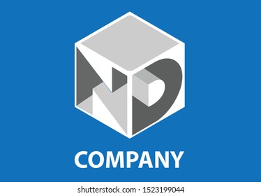 Creative 3D letter ND for your brand identity and illustration