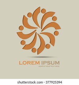 Creative 3D ornament logo. Vector illustration