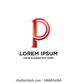 Creative 3D P Letter logo vector design template 