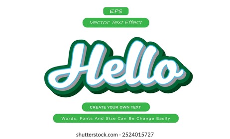 Creative 3D Text Effect Vector Design, Promotion Banner Template, Text Poster Vector Illustration, 3d Text Effect Graphic Design 