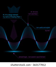 Creative 3d textile motif background, curved stripy flowing lines, relax aerial seamless wallpaper. Sophisticated flexible design elements,?? royal crown and necktie.