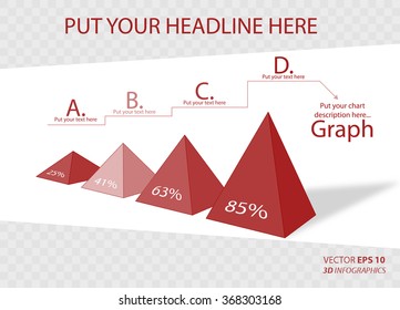 creative 3D vector infographics triangle for business or non-profit organization