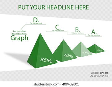 creative 3D vector infographics triangle for business or non-profit organization