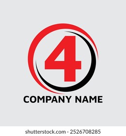 Creative 4 Number Logo Design Service