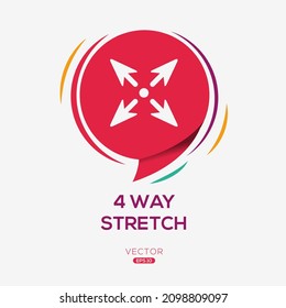 Creative (4 way stretch) Icon ,Vector sign.