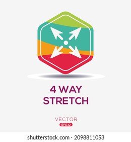 Creative (4 way stretch) Icon ,Vector sign.