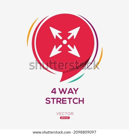 Creative (4 way stretch) Icon ,Vector sign.