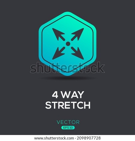 Creative (4 way stretch) Icon ,Vector sign.