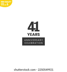 Creative 41 Years Anniversary Celebration Logo Design