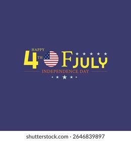 creative 4th of july vector with usa flag in letter o