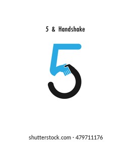 Creative 5- number icon abstract logo design vector template.Business offer,partnership icon.Corporate business and industrial logotype symbol.Vector illustration