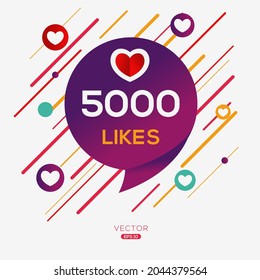 A la creativa 5000 le gusta el diseño para redes sociales, ilustración vectorial.