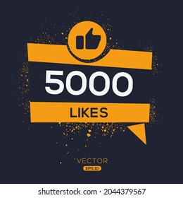 A la creativa 5000 le gusta el diseño para redes sociales, ilustración vectorial.