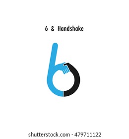 Creative 6- number icon abstract logo design vector template.Business offer,partnership icon.Corporate business and industrial logotype symbol.Vector illustration