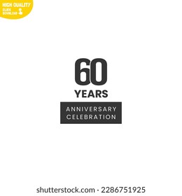 Creative 60 Years Anniversary Celebration Logo Design