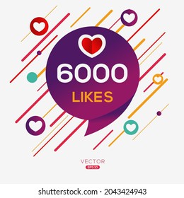 A Creative 6000 le gusta el diseño para redes sociales, ilustración vectorial.