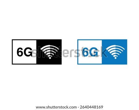 creative 6G design, signal vector illustration, isolated on transparent background