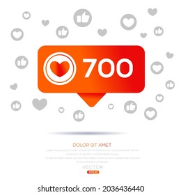 A Creative 700 le gusta el diseño para redes sociales, ilustración vectorial.