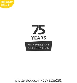 Diseño del logotipo creativo de la celebración del aniversario de 75 años