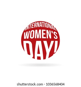 Creative 8 March logo vector design with international women's day icon, circle symbol. Minimalistic design for international women's day concept. Greeting card design for International Women's Day