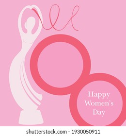 Creative 8 March logo vector design icon with international women's day.-Vector illustration.