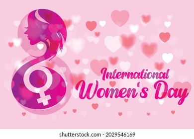 Creative 8 March logo vector design icon with international women's day.-Vector illustration.