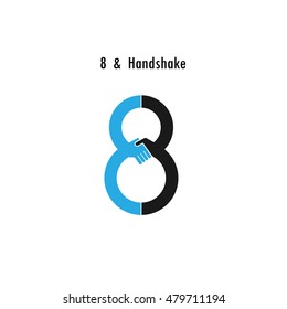 Creative 8- number icon abstract logo design vector template.Business offer,partnership icon.Corporate business and industrial logotype symbol.Vector illustration