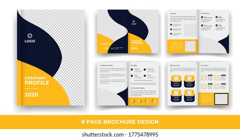 Creative 8 page business brochure templates