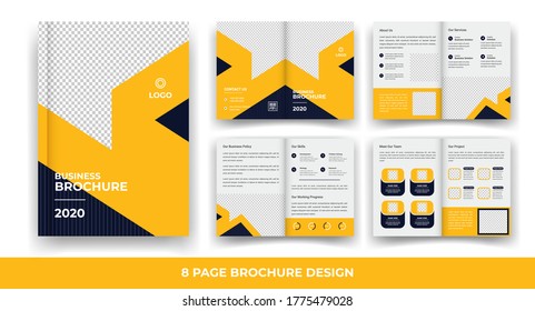 Plantillas de folletos comerciales de 8 páginas creativas