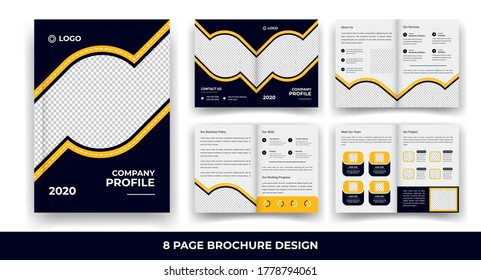 Creative 8 page business brochure templates