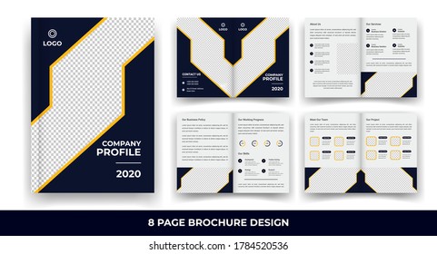 Creative 8 page business brochure templates