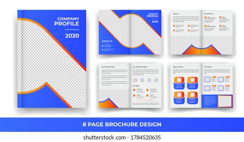 Creative 8 page business brochure templates