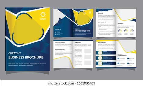 Creative Business Bifold Brochure Template Stock Vector (Royalty Free ...