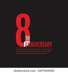 Creative 8 Year Anniversary Illustration Artwork