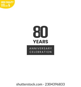 Creative 80 Years Anniversary Celebration Logo Design