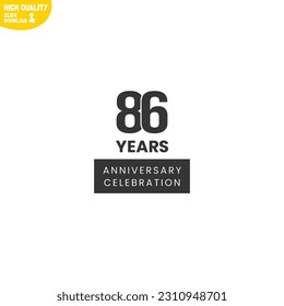 Creative 86 Years Anniversary Celebration Logo Design