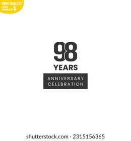 Creative 98 Years Anniversary Celebration Logo Design
