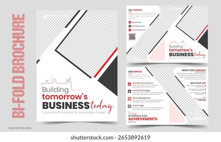 Diseño creativo de folleto de tarjeta de menú A4 Bi-Fold