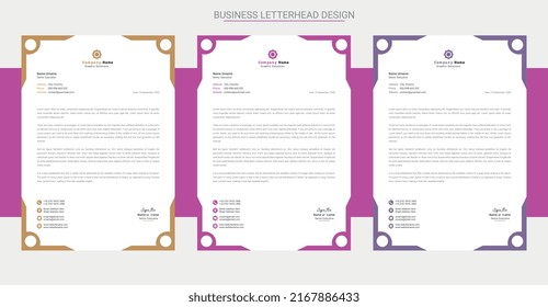 Creative a4 business letterhead print-ready design